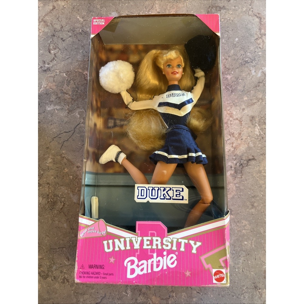 University Barbie Duke Cheerleader Doll Special Edition 1996 Mattel